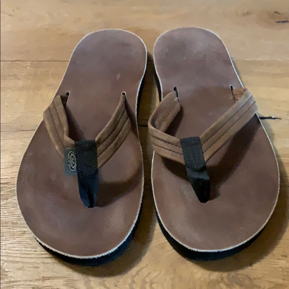 Tan brown Ocean-Minded Flip Flops men’s 13
